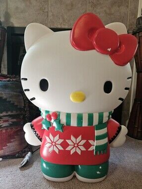 Hello Kitty 26 Inch Lighted Holiday Blow Mold! LARGE VERSION! Limited!